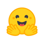 Hugging Face AI model hub logo and developer platform interface