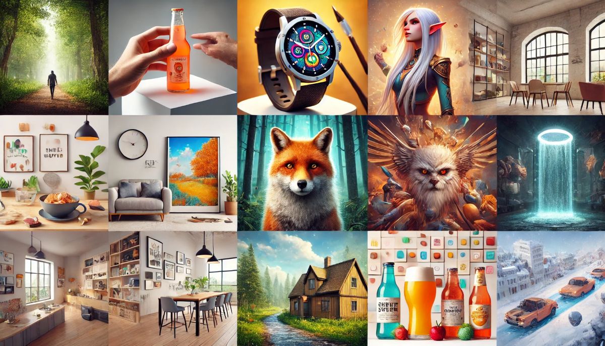Leonardo AI image quality examples: professional product photos, game characters, architecture, marketing visuals, portraits, illustrations, game assets, lifestyle scenes