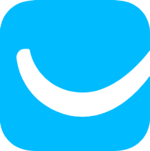 Official GetResponse logo featuring a white curved smile icon inside a bright blue rounded square.